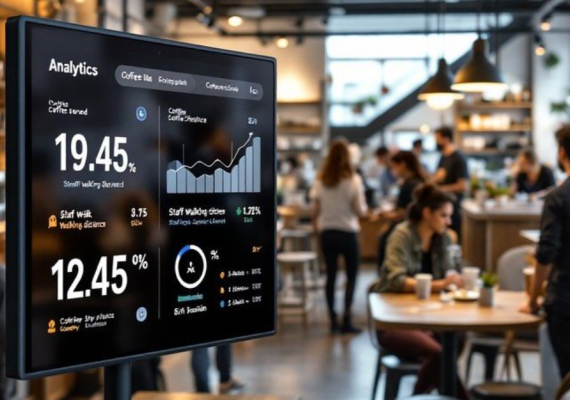 Vision AI dashboard in restaurant environment